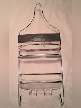 Home Basics NWT Chrome Plated Stainless Steel Shower Caddy - Silver